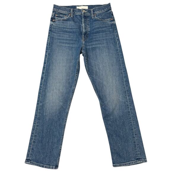 MOTHER Denim - MOTHER SUPERIOR Tomcat Jeans High Rise Ankle Length Button Fly Blue 28” Waist